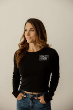 Load image into Gallery viewer, Women's Micro Rib Long Sleeve Baby Tee