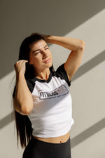 Load image into Gallery viewer, Womens Crop Baseball Tee