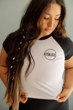 Load image into Gallery viewer, Womens Crop Baseball Tee