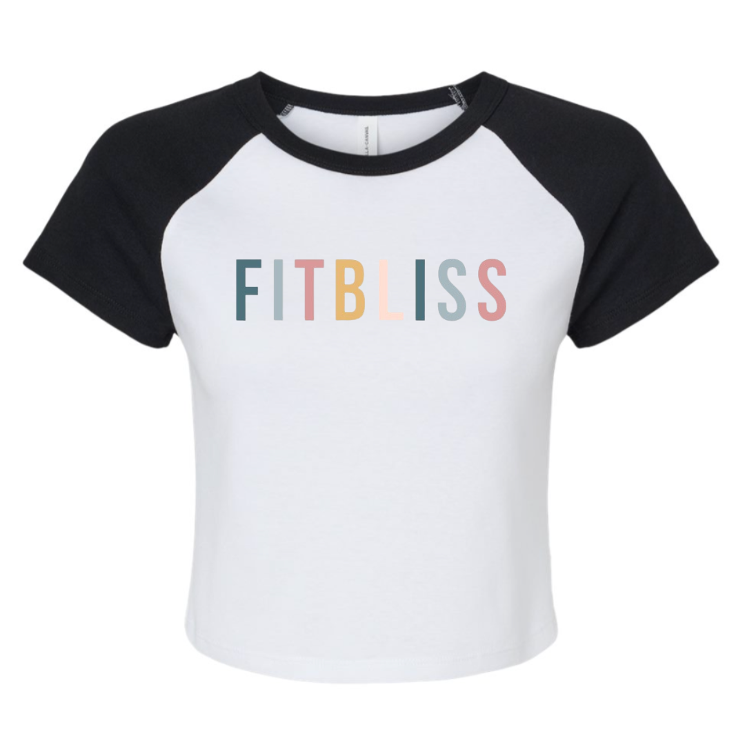 Womens Crop Baseball Tee