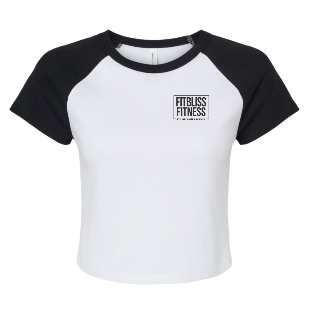 Womens Crop Baseball Tee