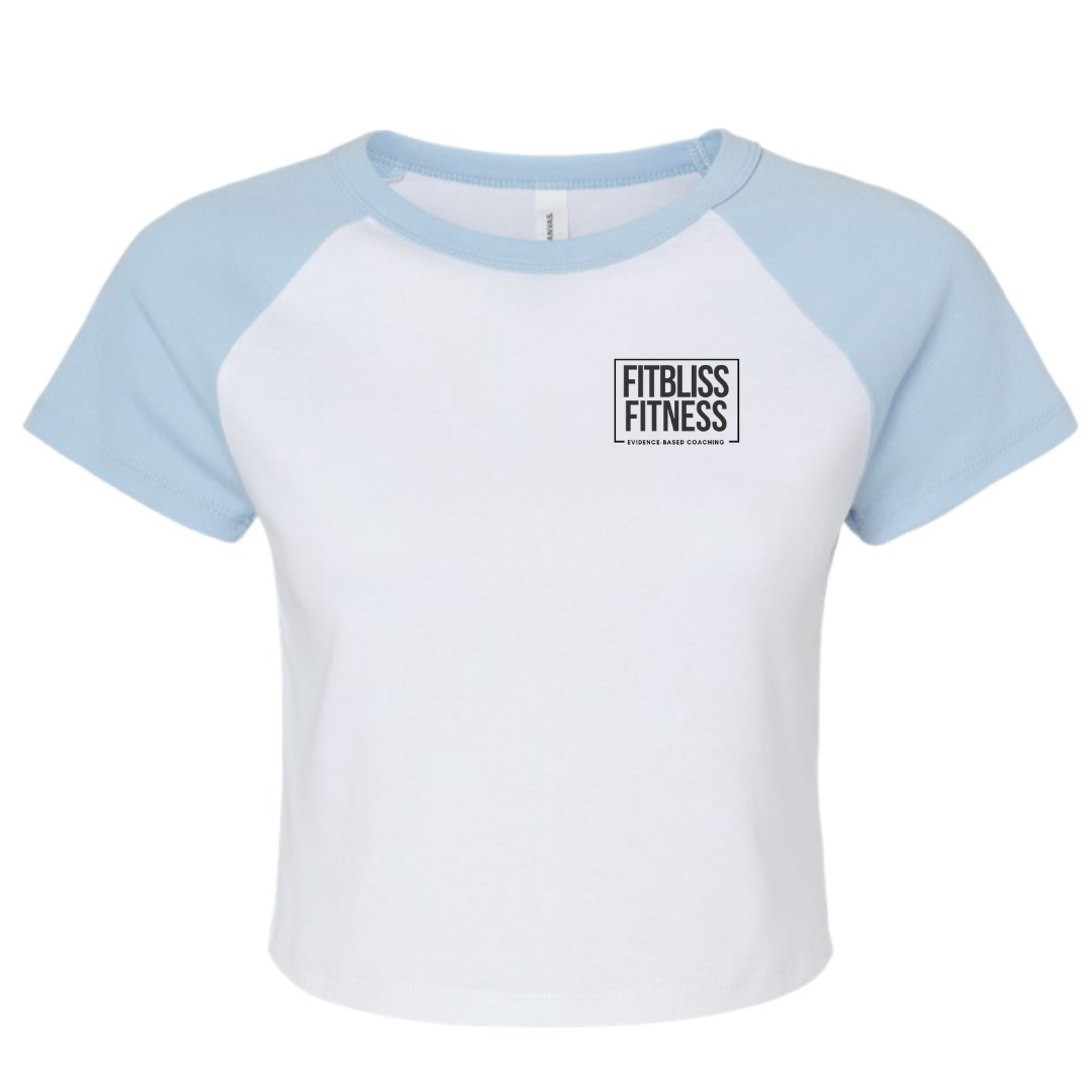 Womens Crop Baseball Tee