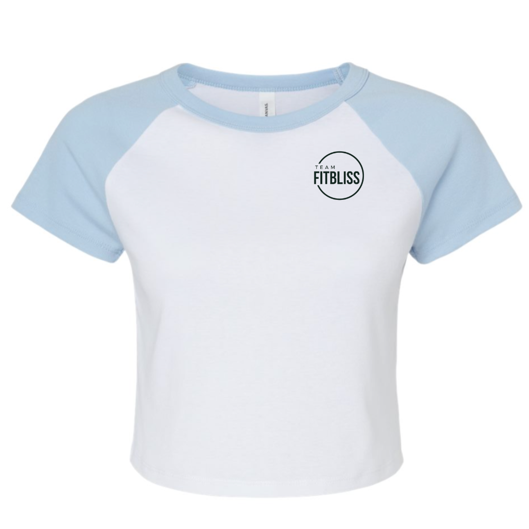 Womens Crop Baseball Tee