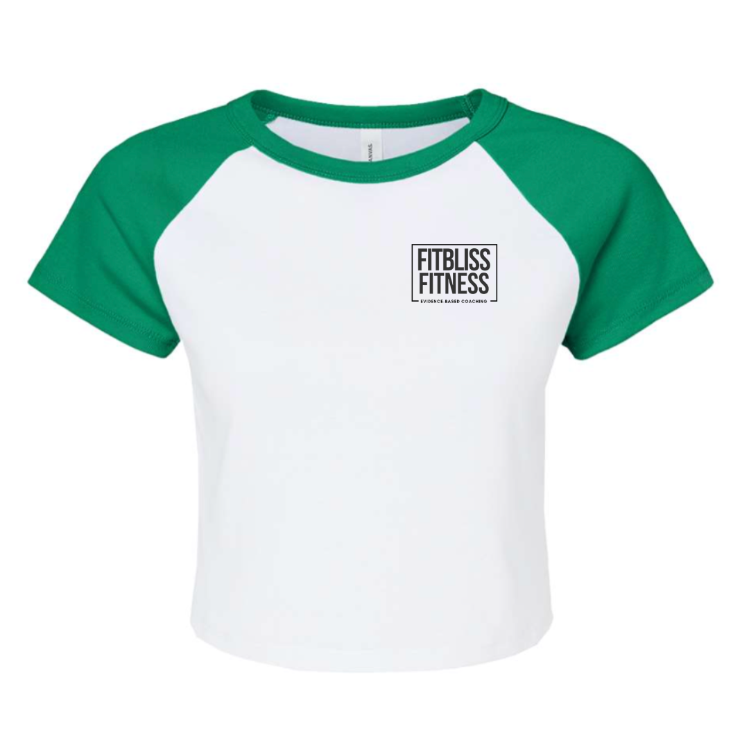 Womens Crop Baseball Tee