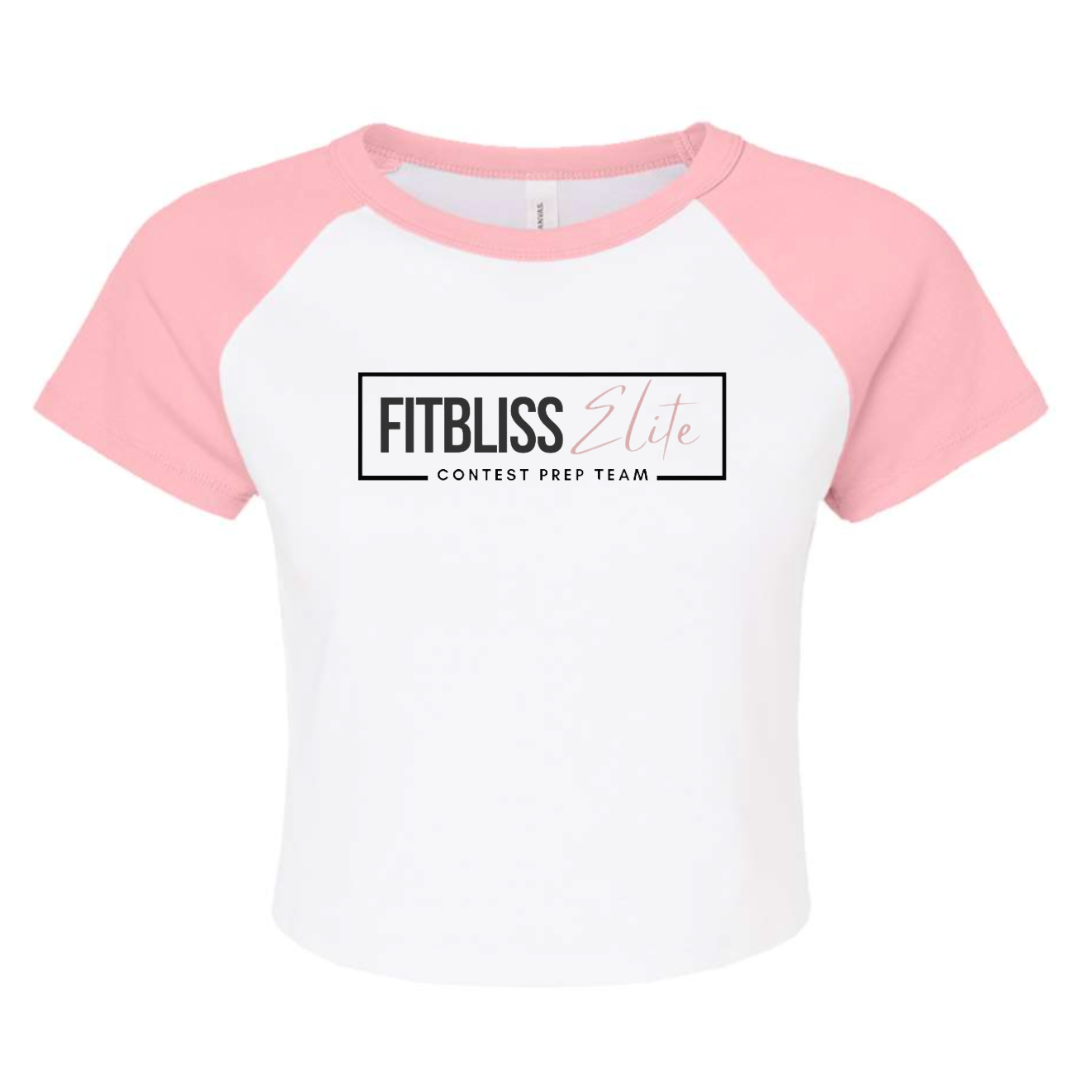 Womens Crop Baseball Tee