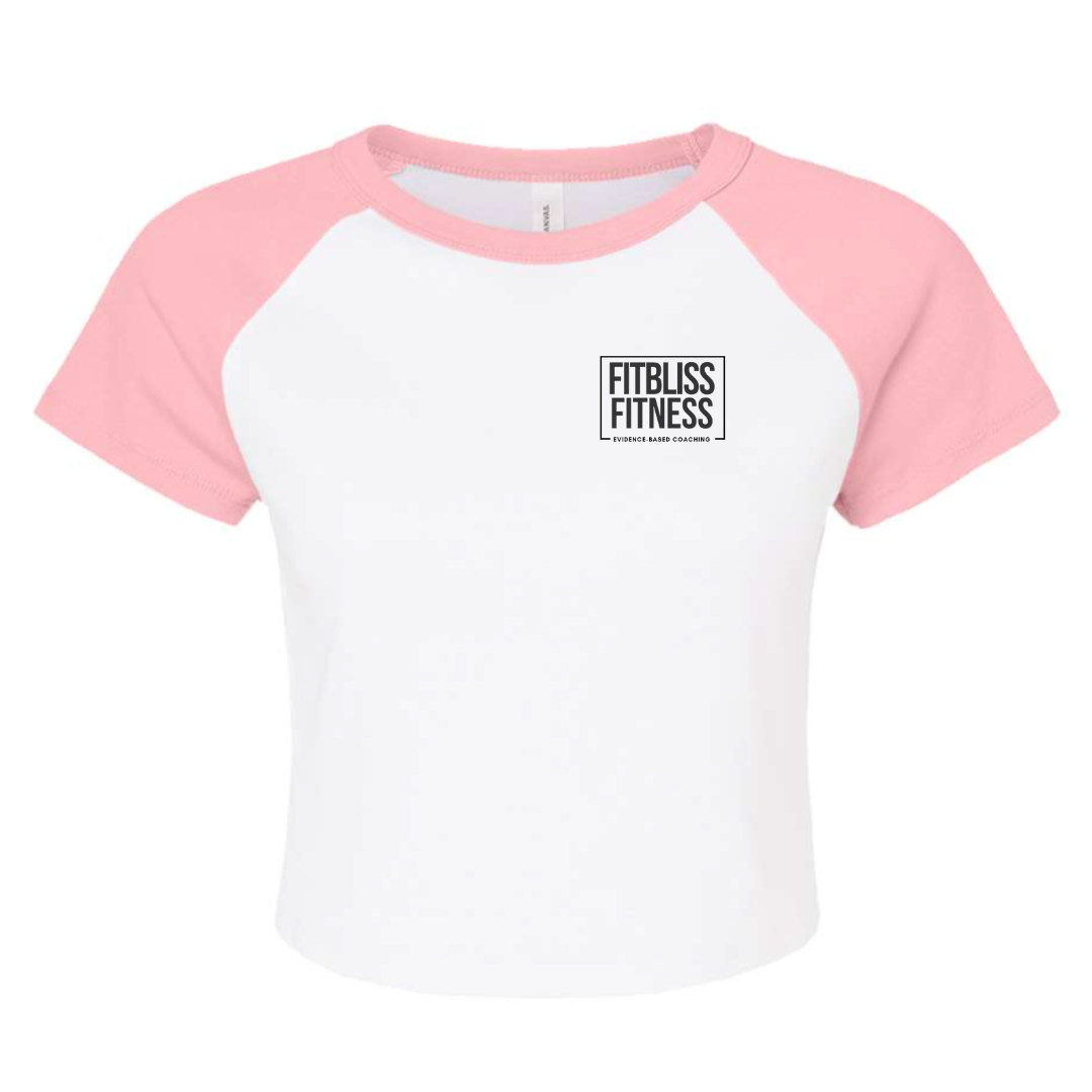 Womens Crop Baseball Tee