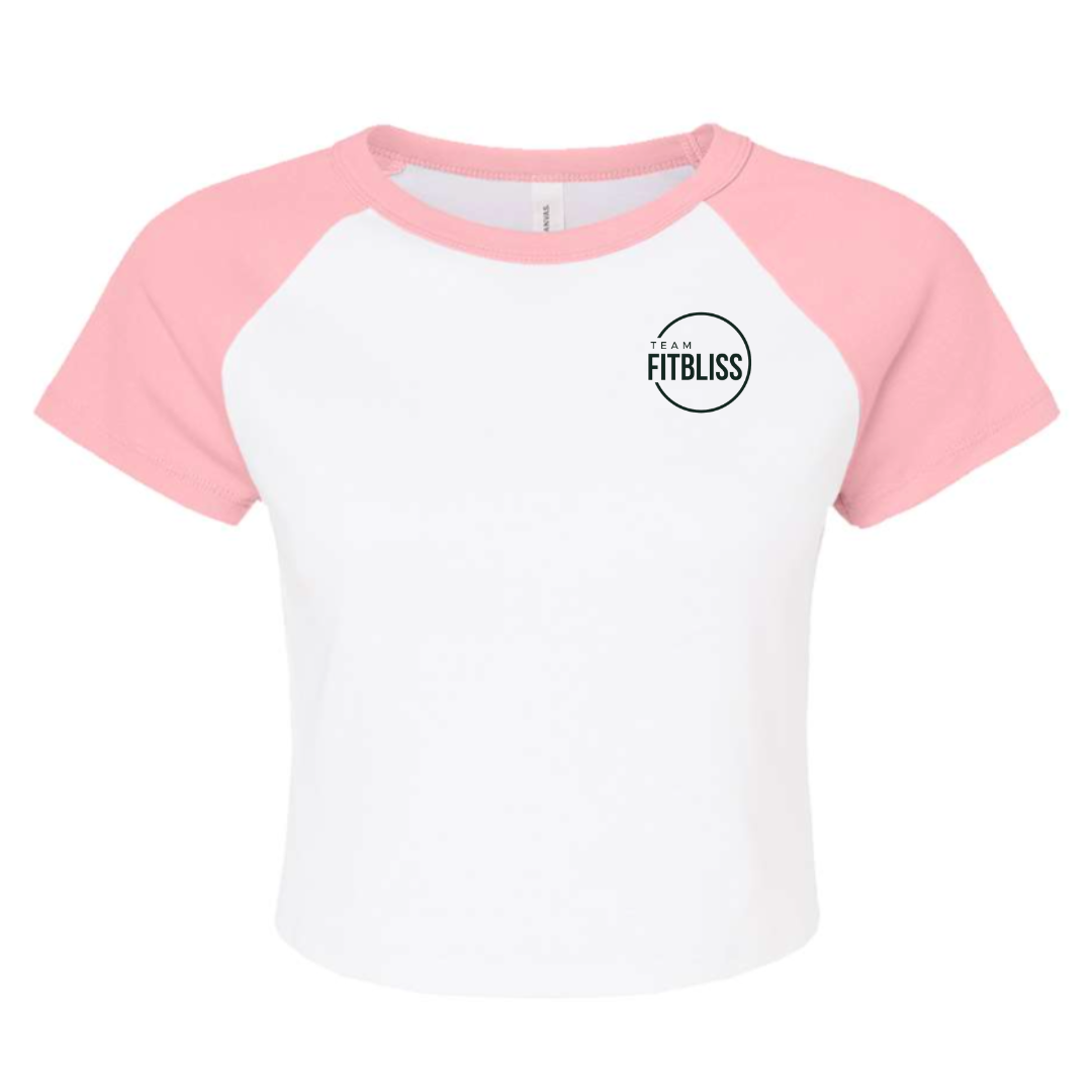 Womens Crop Baseball Tee